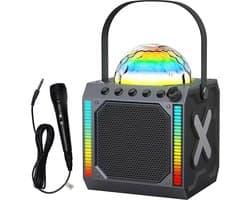 Denver Karaoke Set Kinderen & Volwassenen - Discolichten - Bluetooth - Incl. Microfoon - Speaker Party Box - Partybox - BTM618