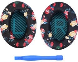 Vervangende Oorkussens voor Bose QuietComfort 35 (QC35)/Bose Quiet Comfort 35 II (QC35 II) Over-ear Hoofdtelefoon van MMOBIEL - Protein PU Koptelefoon Oorkussens - Hoofdtelefoon Earpads – Bloemenprint