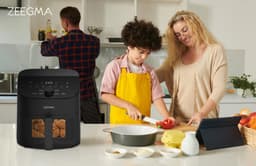 Zeegma Knapper Chef - Airfryer XL - Vetvrij - 6,5 L - Zwart - 10 programma's - 1600 W - Snelle opwarming tot 60s - Antislippoten — thumbnail 12
