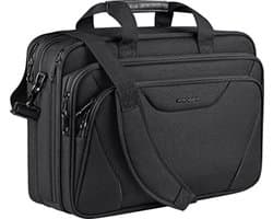 Premium laptop aktetas past tot 17,3 inch laptop uitbreidbare waterafstotende schoudertas