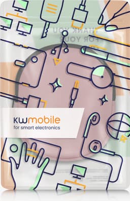 kwmobile headset hoes geschikt voor DOQAUS / H390 / WH-CH520 / WH-CH510 / Evolve 2 75 case - 23 x 21 cm - Neopreen koptelefoon cover - Hoofdtelefoon hoesje met vakjes in donkerroze — thumbnail 3