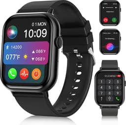 SAMTECH Smartwatch Pro - Heren & Dames – horloge – met HD Touchscreen - Stappenteller, Calorie Teller, Slaap meter – Geschikt voor iOS, Android en meer - Zwart — thumbnail 1
