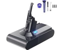 Verbeterde Batterij Set Geschikt voor Dyson V8 Inclusief HEPA-Filter - Absolute Dyson V8 - Accu Voor Dyson V8 Absolute, Fluffy & Animal - 6000mAh