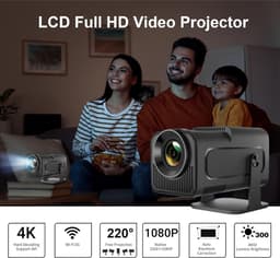 Equivera Mini Beamer - Draagbare Beamer - Beamer - Mini Beamer Projector - Projector - Mini Projector — thumbnail 2