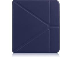 Hoesje Geschikt voor Kobo Libra 2 Hoes Book Case Trifold - Hoes Geschikt voor Kobo Libra 2 Hoesje Book Cover - Donkerblauw