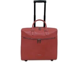 Gigi Fratelli Dames Leren Laptop Trolley 15.6 inch Romance Business ROM8015 Oud Roze