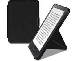 kwmobile e-reader hoesje geschikt voor Kobo Clara HD hoes - Ereader flip case met standaard - E reader cover van kunstleer - In zwart