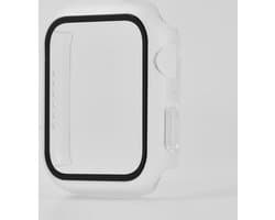Hoesje geschikt voor Apple Watch 40MM - Hardcase - Screenprotector - Kunststof - Frosted