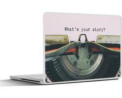 Laptop sticker - 14 inch - Typemachine - Retro - Spreuken - 32x5x23x5cm - Laptopstickers - Laptop skin - Cover