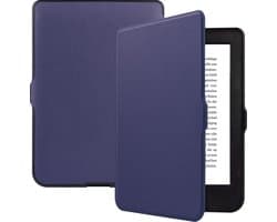 Hoes Geschikt voor Kobo Nia - Luxe E-reader Bescherm Case - Hoesje Book Cover - Donkerblauw