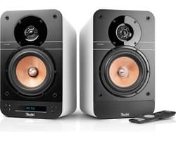 Teufel ULTIMA 25 ACTIVE - Bluetooth boekenplankspeakers met geïntegreerde AV-receiver - Dolby Audio - DAB+ /FM-radio - Bluetooth 5.0 aptX - HDMI ARC CEC - puur wit