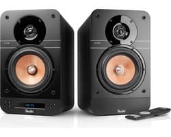 Teufel ULTIMA 25 ACTIVE - Bluetooth boekenplankspeakers met geïntegreerde AV-receiver - Dolby Audio - DAB+ /FM-radio - Bluetooth 5.0 aptX - HDMI ARC CEC - Night Black