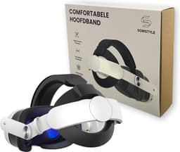 Somstyle Comfort Elite Strap Geschikt voor Meta Quest 3 VR-Bril - Verstelbaar - Hoofdkussen Accessoires - Wit — thumbnail 4