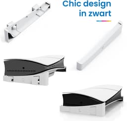 YONO Standaard Horizontaal geschikt voor PS5 SLIM - Houder Playstation 5 Stand Accessoires Beugel - Wit — thumbnail 2