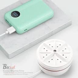 Borvat® - draagbare mini-turbo wasmachine - Kleine Wasmachine - Draagbare Wasmachine - Mini Wasmachine Met Centrifuge - Efficiënte en handige wasoplossing — thumbnail 10