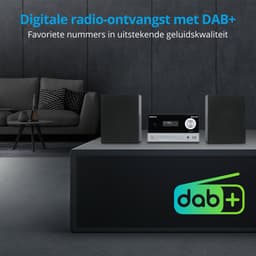 MEDION E64088 Micro Audio Systeem Compact Systeem (DAB+, CD speler. PLL FM-radio, Bluetooth, USB-aansluiting, sleeptimer, MP3, LCD-scherm met 12/24-uurs weergave) — thumbnail 3