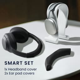 kwmobile siliconen cover voor koptelefoon - geschikt voor Sony WH-1000XM5 - Voor band en oorpads - 3x in beige — thumbnail 9