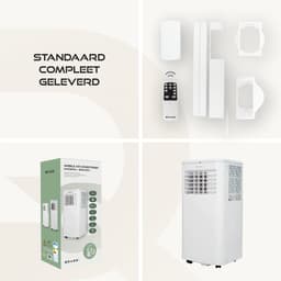 BRASQ 3-in-1 Mobiele airco met Raamafdichtingskit - Met afstandsbediening – Geschikt voor Slaapkamer - Woonkamer - Kantoor - Aircooler tot 16m2 - 9000 BTU – Wit — thumbnail 12