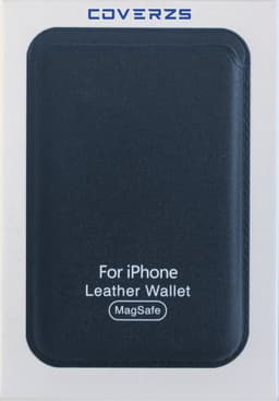 Coverzs wallet met pasjeshouder geschikt voor MagSafe Apple iPhone 12/13/14/15/16/Mini/Max/Pro/Pro Max/Plus - Kaarthouder - Pasjeshouder voor telefoons - PU leren portemonnee geschikt voor MagSafe (blauw) — thumbnail 3