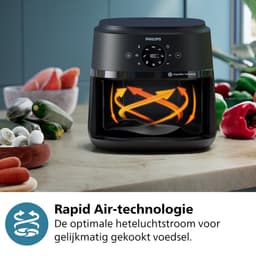 Philips 2000 Series Airfryer - NA230/00 - Kijkvenster - RapidAir - 6.2L - Tot 5 Personen - Zwart — thumbnail 11