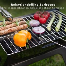 Opvouwbare Barbecue - Inklapbaar - Ideaal voor Camping, Strand & Park - 45x35x30cm - 2.7kg - Roostertang - Gemakkelijk Te Transporteren & Op Te Bergen - BBQ — thumbnail 3