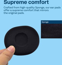 MMOBIEL Oorkussens voor Logitech H800 Hoofdtelefoon - Sponge Koptelefoon Oorkussen Oorkussens - Hoofdtelefoon Earpads – Zwart — thumbnail 4