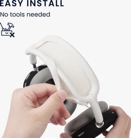 kwmobile siliconen cover voor koptelefoon - geschikt voor Sony WH-1000XM4 / WH-1000XM3 - Voor band en oorpads - 3x in zwart — thumbnail 4