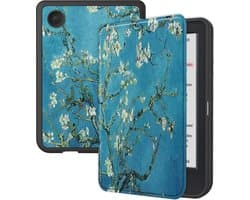 Hoes Geschikt voor Kobo Clara Colour - Luxe E-reader Bescherm Case - Hoesje Book Cover - Bloesem