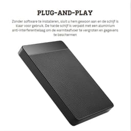 Draagbare Harde Schijf Extern PS5 500GB - Dunne Externe Harde Schijf Geschikt Voor PS5/PS4/PC - PS5 Opslag 2.5 Inch Zwart — thumbnail 2