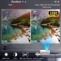 Projector - Beamer - Bluetooth - 4K - Thuisbioscoop - HDMI — thumbnail 4