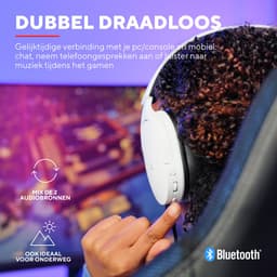 Trust GXT491W Fayzo - Draadloze Gaming Headset voor PS5 - PC - USB Dongel & Bluetooth - Wit — thumbnail 3