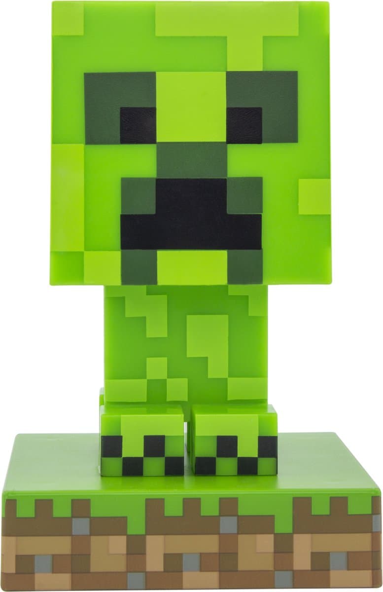 Minecraft Creeper Icon Licht – Officieel Gelicentieerde 3D Lamp – 12 cm Hoog – Batterijgevoede Nachtlamp voor Game‑ en Slaapkamerdecor – Paladone — afbeelding 1