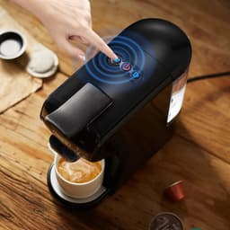 Luxe 3 in 1 Koffiemachine - Koffiezetapparaat - Koffie Automaat - Automatisch - Geschikt voor Nespresso, Dolce Gusto, Koffiepoeder - Zwart — thumbnail 5
