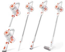 ILife G80 Draadloze Stofzuiger Zonder Zak – Met 4 Opzetstukken – Met Muurbeugels – Krachtige Motor – Handstofzuiger