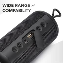 Music Sound Verticale bluetooth speaker 5.0 - zwart - 20,5cm x 8cm x 8cm - Goede kwaliteit van geluid — thumbnail 4