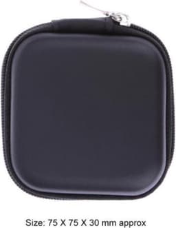 Hardcase Oortjes Hoesje | Opberg Tas Voor Oortjes | Kabeltasje | Opberghoes Voor Kabel | Oortjes In-Ear | Sleutelhouder | Muntjeshouder | Sleutels | Muntjes | Reistas| Zwart | Opslag tas | Opbergruimte | Telefoonaccessoires | Elektronica beschermer — thumbnail 3