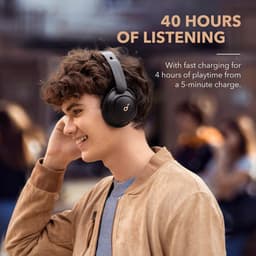 Soundcore by Anker Life Q30 Hybrid Active Noise Cancelling Headphones with Multiple Modes, Hi-Res Sound, 40H Playtime, Fast Charge, Soft Earcups, Bluetooth Headphones, Travel - Zwart — thumbnail 10
