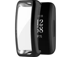Full cover screenprotector watch case - hoesje - geschikt voor Fitbit Inspire 3 - TPU - zwart