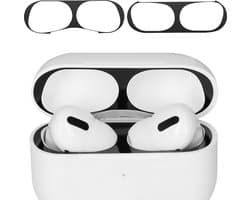 kwmobile anti-stof sticker geschikt voor Apple Airpods Pro 2 - Stofbeschermer in zwart