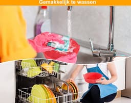 - Siliconen Bakje - Bakvorm - Siliconen Mandje - Bakje - Accessoires - Bakblik - Siliconen Bakvormen - Rond - Lichtblauw - 21CM — thumbnail 11