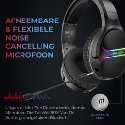 Draadloze Gaming Headset met Microfoon - 15 Uur Speeltijd - Ultra Low Latency - Geschikt voor Playstation 5 Slim, PS5 (Disc & Digital Edition) Headset Game Koptelefoon — thumbnail 3