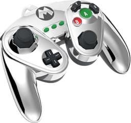 Nintendo Super Smash Bros - Gaming Controller - Mario Zilver - Nintendo Wii U + Nintendo Wii — thumbnail 2