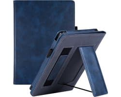 Case2go - E-reader Hoes geschikt voor Kindle Paperwhite (2021) - Sleepcover - Auto/Wake functie - Met handstrap - Donkerblauw