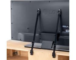 Tatkraft PROTECT Tv & kast kantelbeveiliging, kinderbeveiliging voor televisies, , wit & zwart
