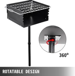 Outdoor Park Grill 16 x 16 Inch Park Style Houtskoolgrill Grootte van Grilldoos 40,6 x 40,6 x 20,3 cm Verstelbare Park Charcoal Grill, Hoogte Paal 127 cm, voor Houtskoolgrill Wandelen Picknick — thumbnail 5