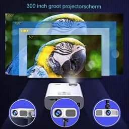 Mini beamer - Mini projector - Mini beamer smartphone - Mini beamer met wifi en bluetooth — thumbnail 3