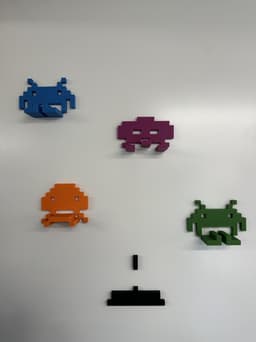 Space Invaders Hoofdtelefoonhouder - muurbevestiging - wandbevestiging - Oranje — thumbnail 3