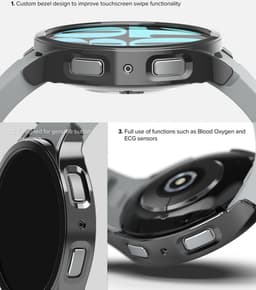 Ringke Slim Hoesje (2-Pack) Geschikt voor Samsung Galaxy Watch 6 40MM - Bumper Case - Lichtgewicht - Transparant Zilver — thumbnail 13