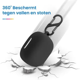 YONO Soft Case geschikt voor JBL Live Pro 2 TWS - Hoesje met Clip - Zwart — thumbnail 4
