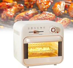 Multifunctionele Oven - Heteluchtoven Airfryer - Gezond Koken - Dubbele Laag Capaciteit - 18 Liter - Wit — thumbnail 1
